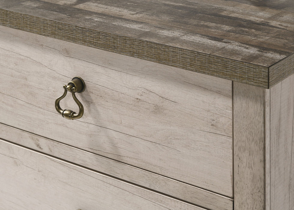 Patterson - Dresser & Mirror - Weathered White