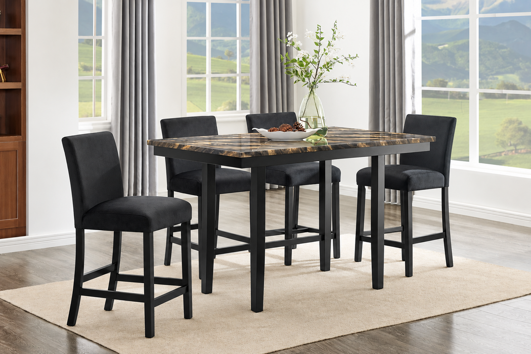 Marbel 5-Pc Counter Height Dining Set