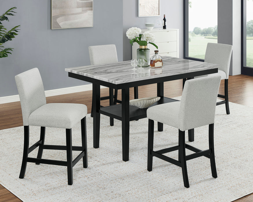 Marbel 5-Pc Counter Height Dining Set