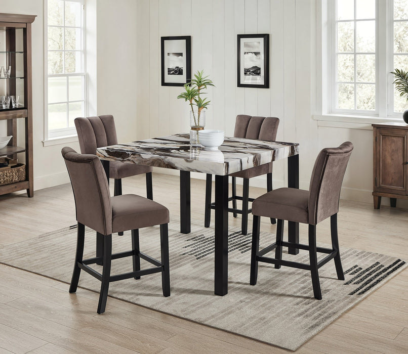 Vega 5 Piece Counter Height Dining Set