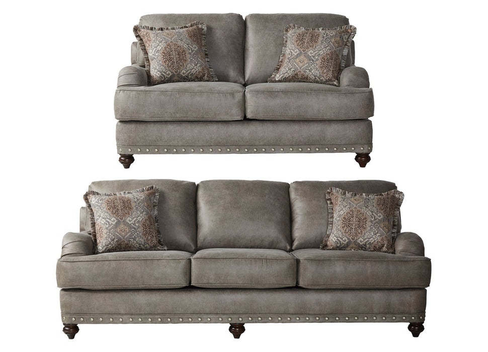 Goliath Mica English Roll Sofa and Love Seat Set 17265