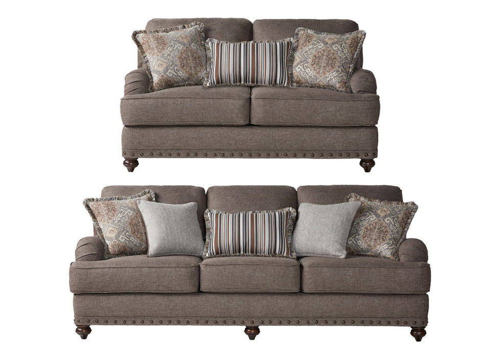 Phineas Driftwood Sofa and Loveseat Set 17285