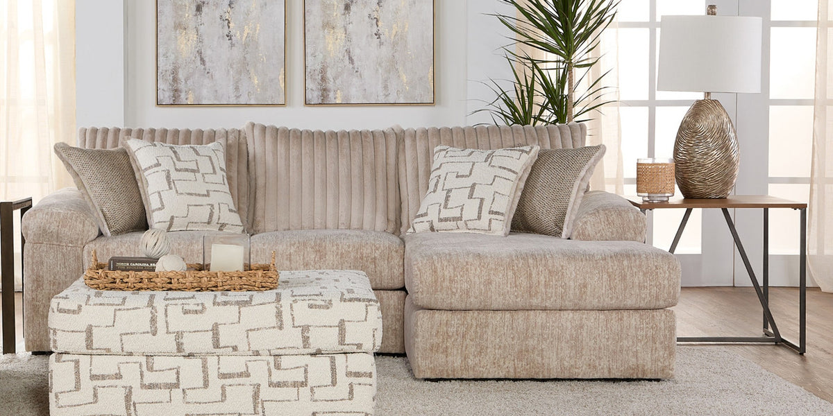 remix 2pc tobacco sectional sofa Galactic 2 Piece Sectional with Chaise — furniturelanddist.com