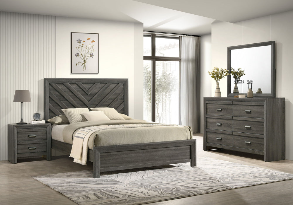 Valor - Full 4 Piece Bedroom Set - Gray