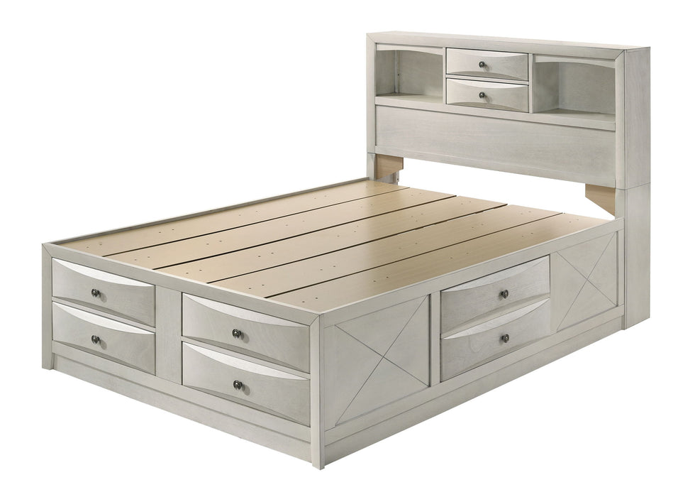Emily - King 5 Piece Bedroom Set - White