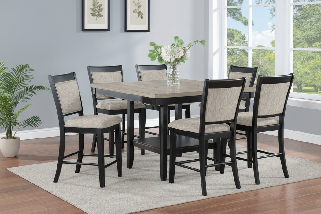 Fulton Counter Height Dining Set - Light Gray