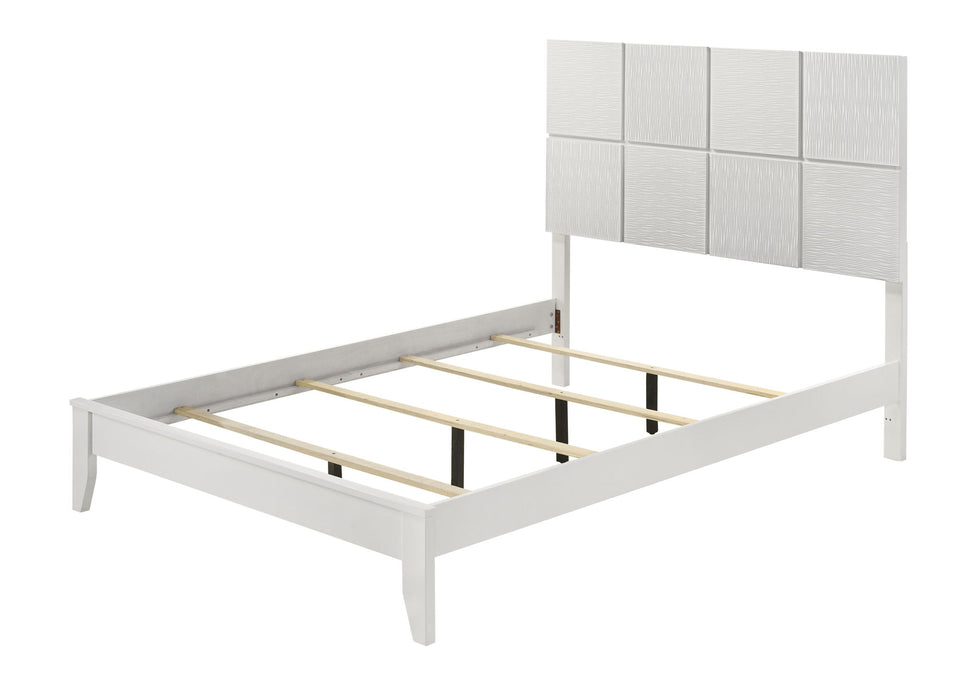 Denker - King Bed - White