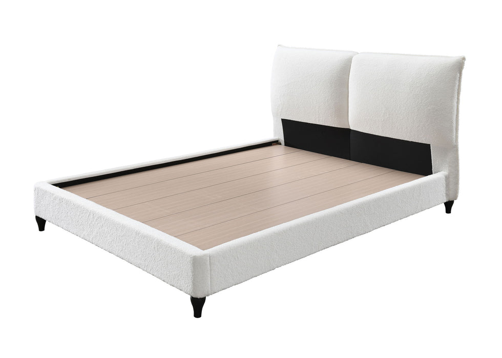Jenn - King Upholstered Bed - White