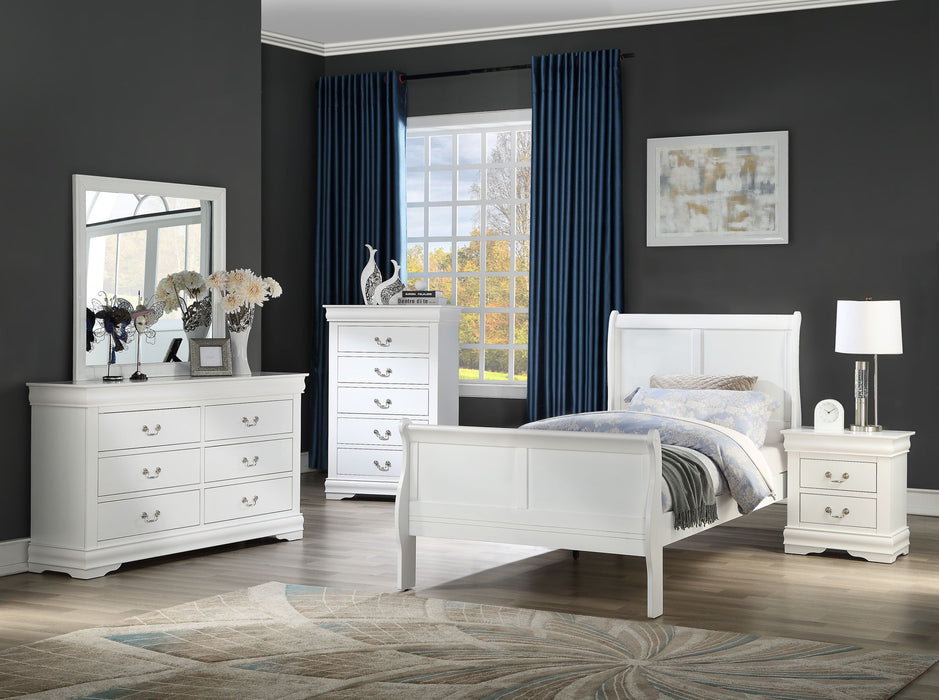 Louis Philip - Full 4 Piece Bedroom Set - White