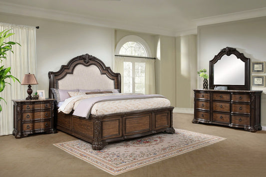Ludwig - Queen Bed - Dark Brown