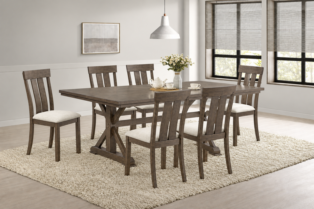 Lloyd Dining Room Set in Gray or Oatmeal