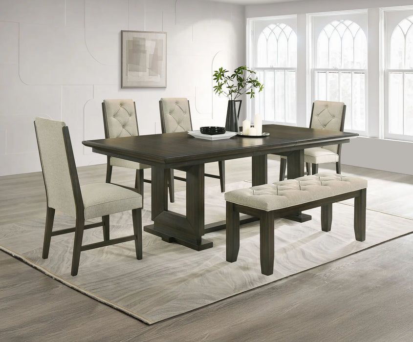 Herbert - Bench - Espresso / Beige