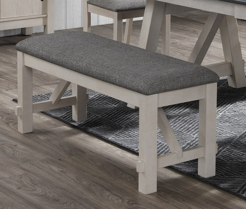 Maribelle Bench In Chalk/Grey