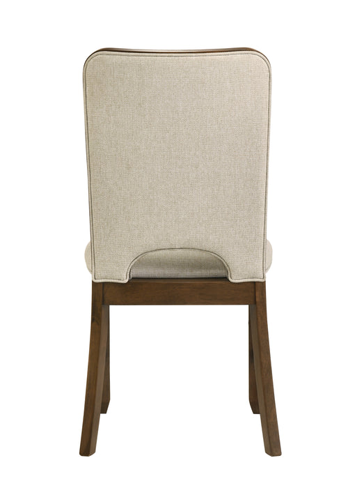 Shari 5Pc Round Dining Set with Veneer Inlay Pattern Top