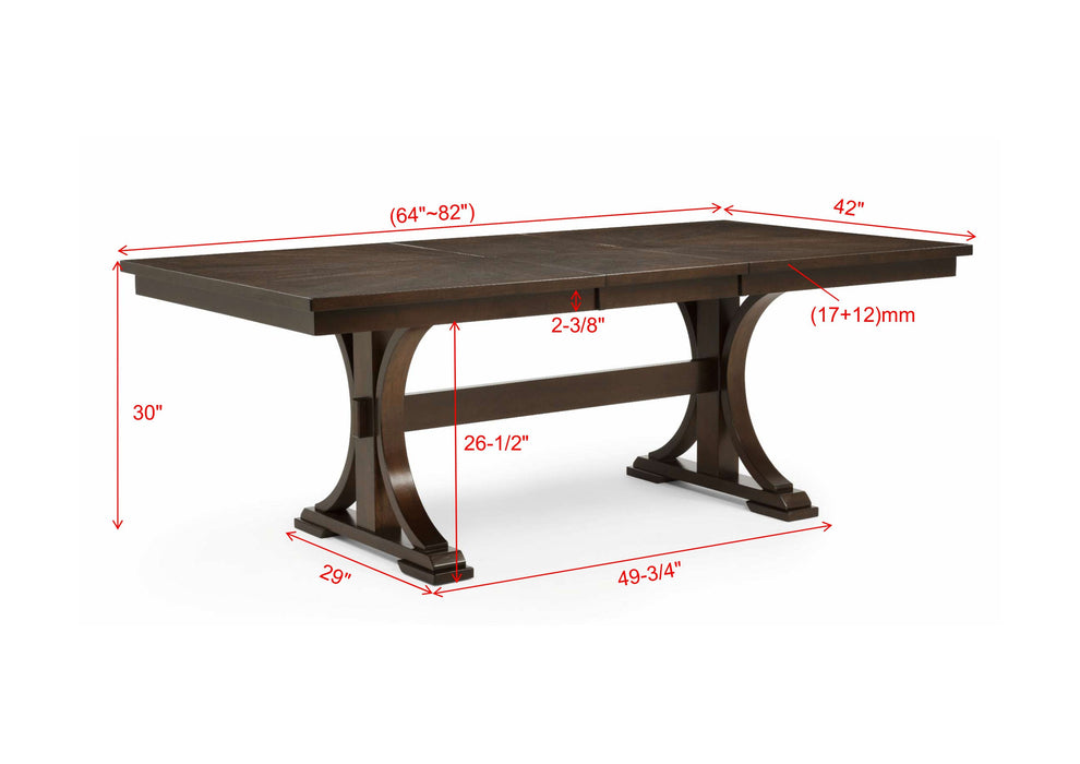 Hamil Dining Table with 18" Self-Storing Leaf