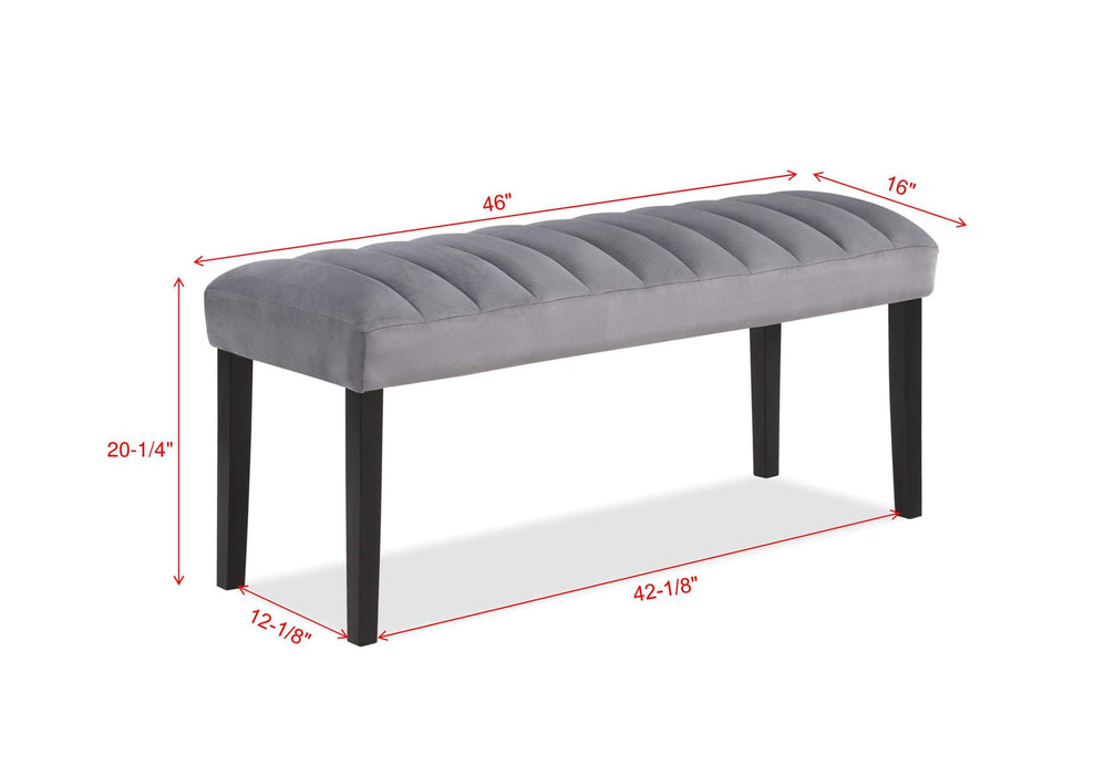 Pascal Light Gray Bench
