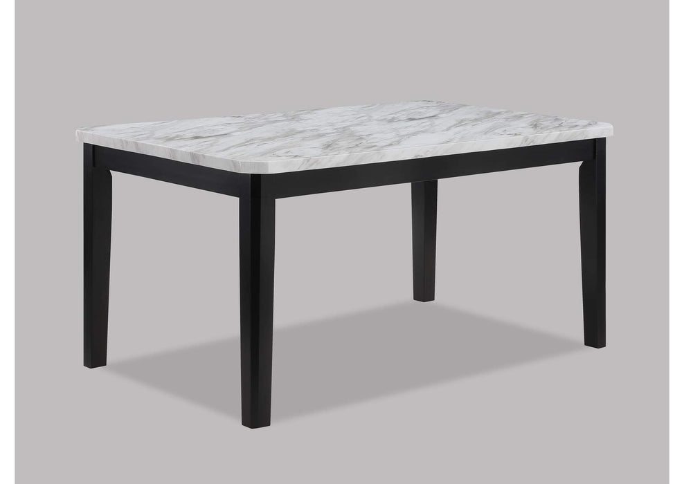 Pascal Faux Marble and Black Dining Table