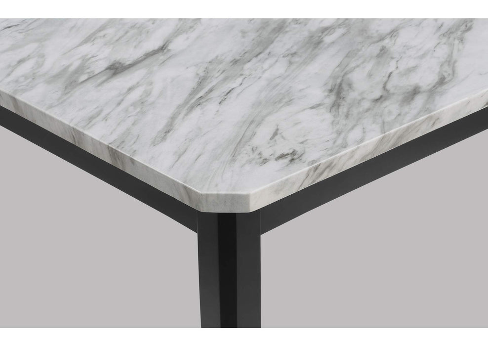 Pascal Faux Marble and Black Dining Table