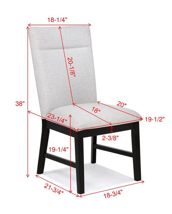 Sebastian - Side Chair (Set of 2) - Black / Gray