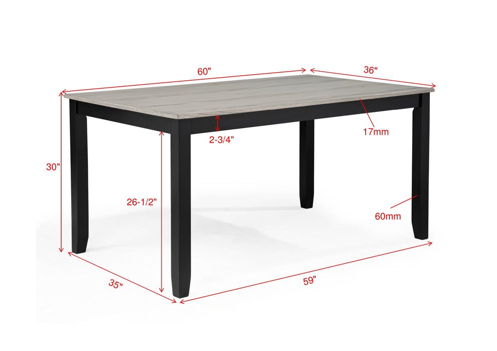 Lester 6 Pc Dining Set with Bench