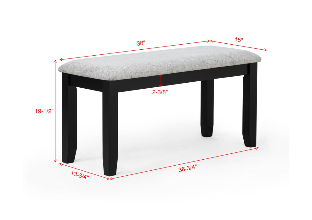 Lester 6 Pc Dining Set with Bench