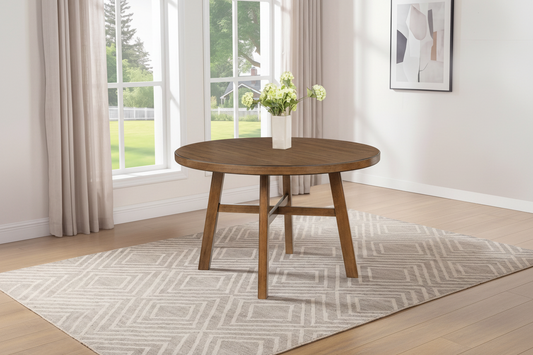 Blanche Brown 48" Round 5 Pc Dining Set