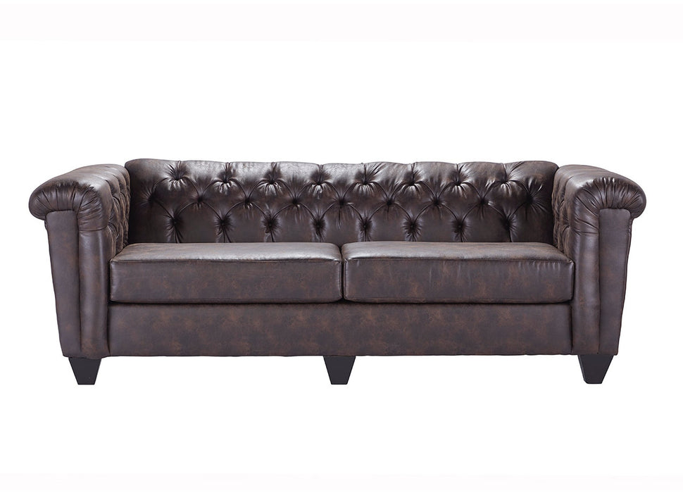 Ridgeline Brownie Chesterfield Sofa & Loveseat Set