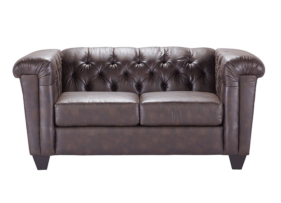 Ridgeline Brownie Chesterfield Sofa & Loveseat Set