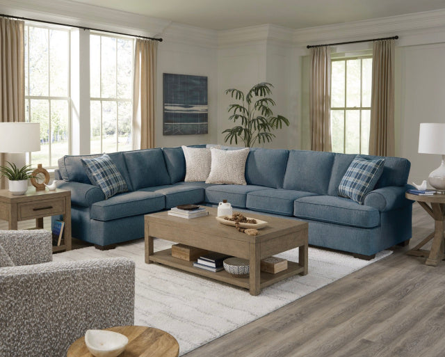 2300 2Pc Sectional Sofa Navy