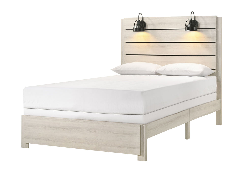 Carter - Queen Platform Bed In One Box - White