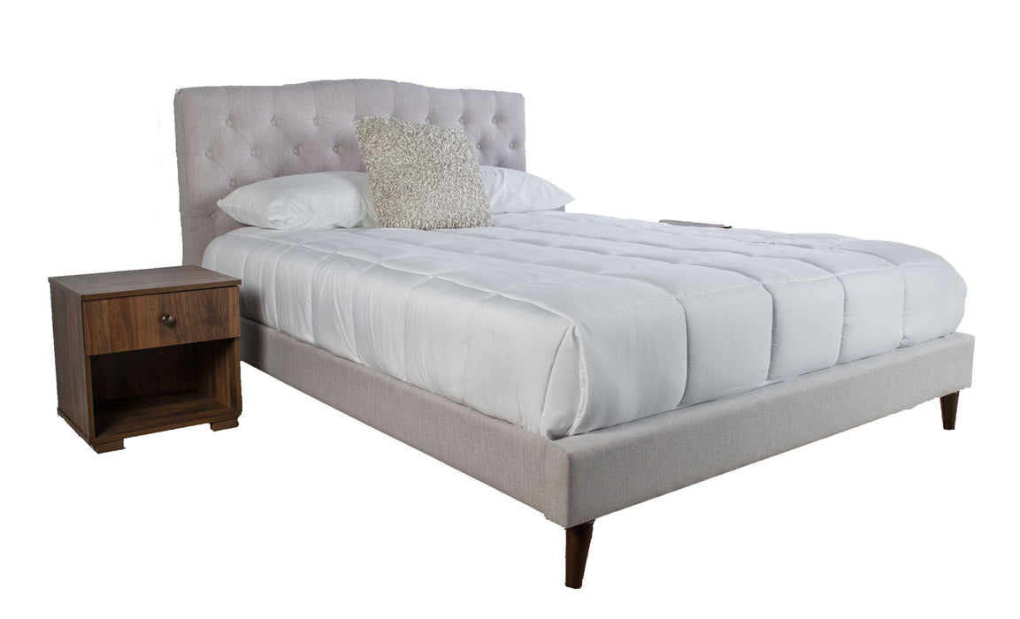 Rachel - Upholstered Bed In A Box With 2 Nightstands