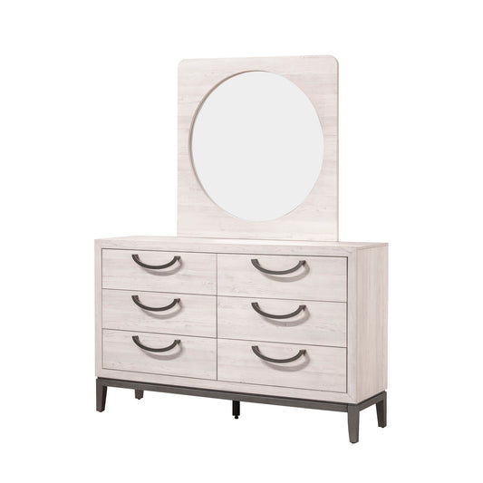 Veda - Dresser And Mirror - Beige