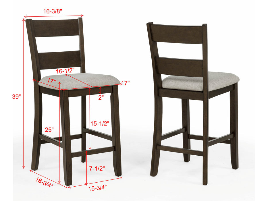 Lester Brown 5 Piece Counter Height Dining Set