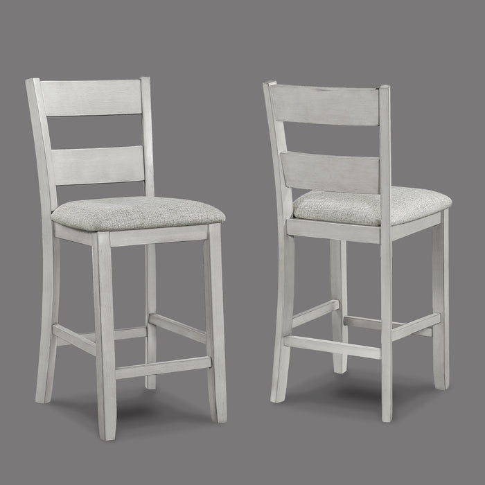 Lester Washed Driftwood 5 Piece Counter Height Dining Set