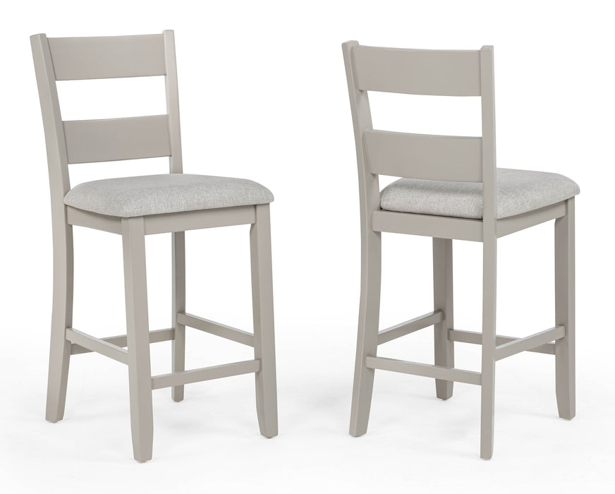 Lester Greige 5 Piece Counter Height Dining Set