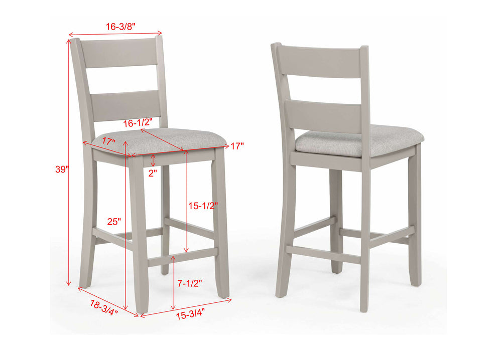 Lester Greige 5 Piece Counter Height Dining Set