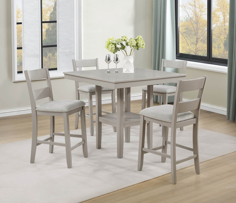Lester Greige 5 Piece Counter Height Dining Set