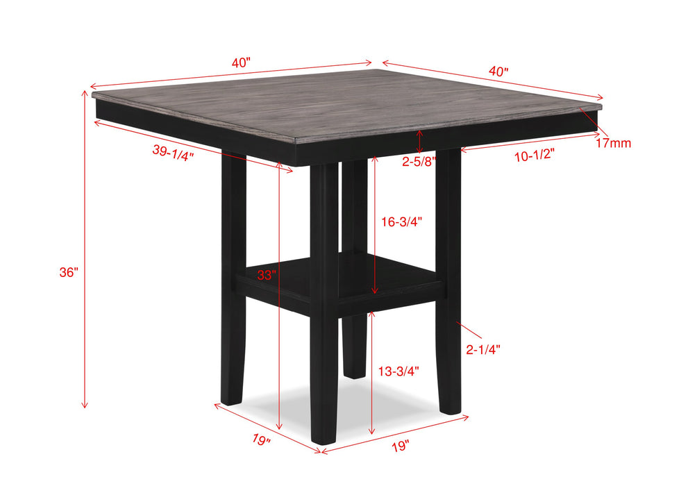 Lester Lt Grey 5 Piece Counter Height Dining Set