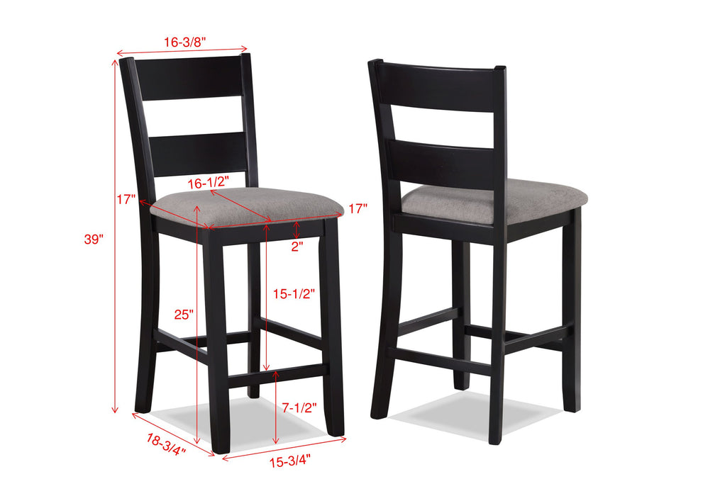 Lester Lt Grey 5 Piece Counter Height Dining Set