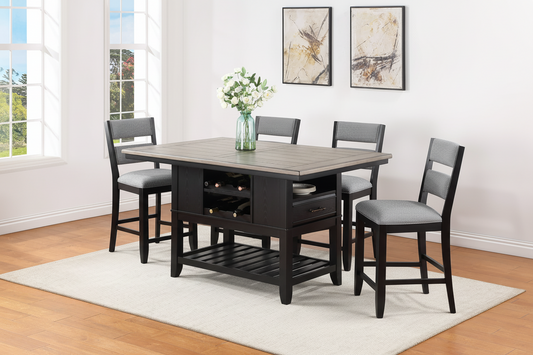 Frey Black Counter Height Dining Sets by Crown Mark