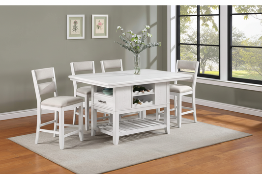 Wendy White Counter Height Dining Sets by Crown Mark