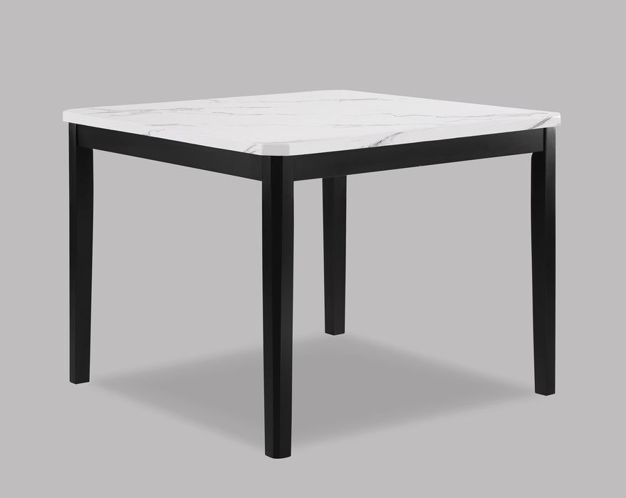 Pascal Faux Marble and Black Counter Height Dining Table