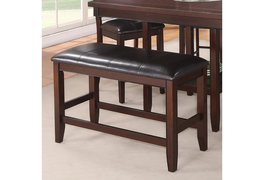 Fulton - Counter Height Bench - Dark Brown