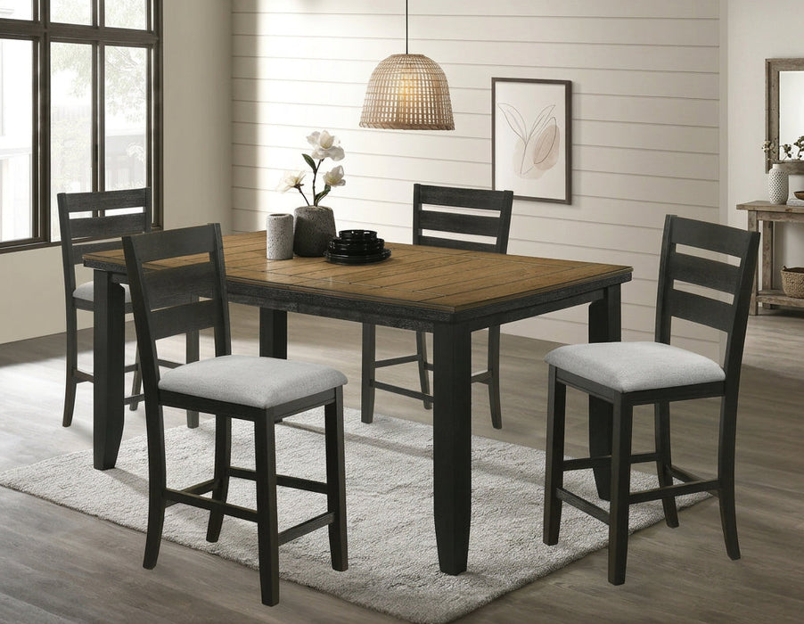 Bardstown Wheat Charcoal Counter Height Dining Sets by Crown Mark