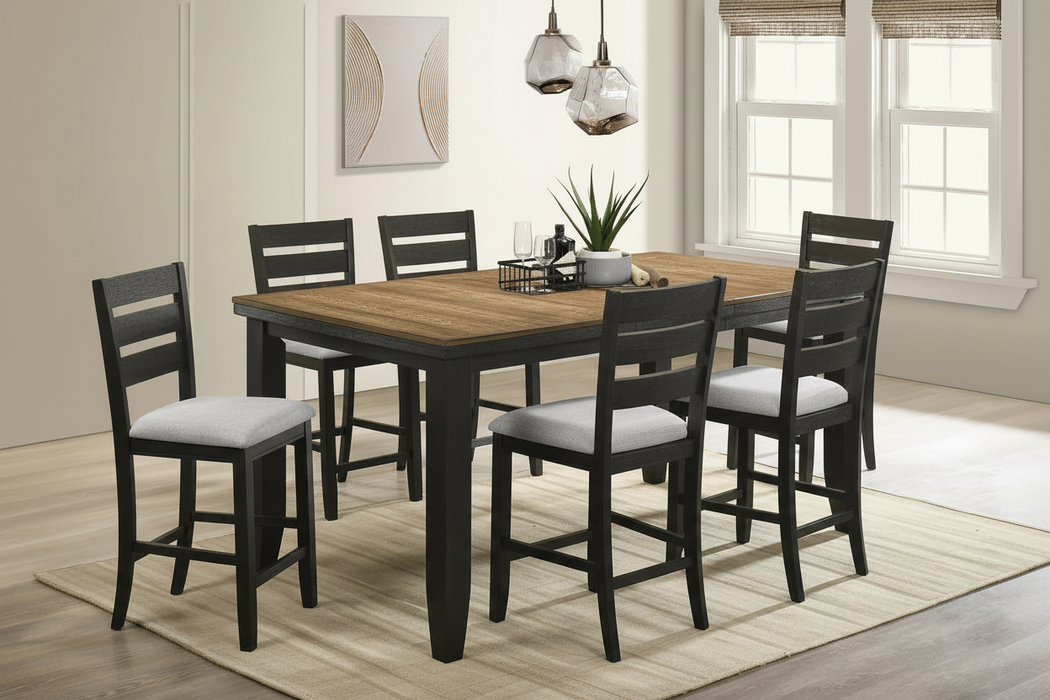 Bardstown Wheat Charcoal Counter Height Dining Sets by Crown Mark