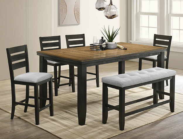 Bardstown Wheat Charcoal Counter Height Dining Sets by Crown Mark