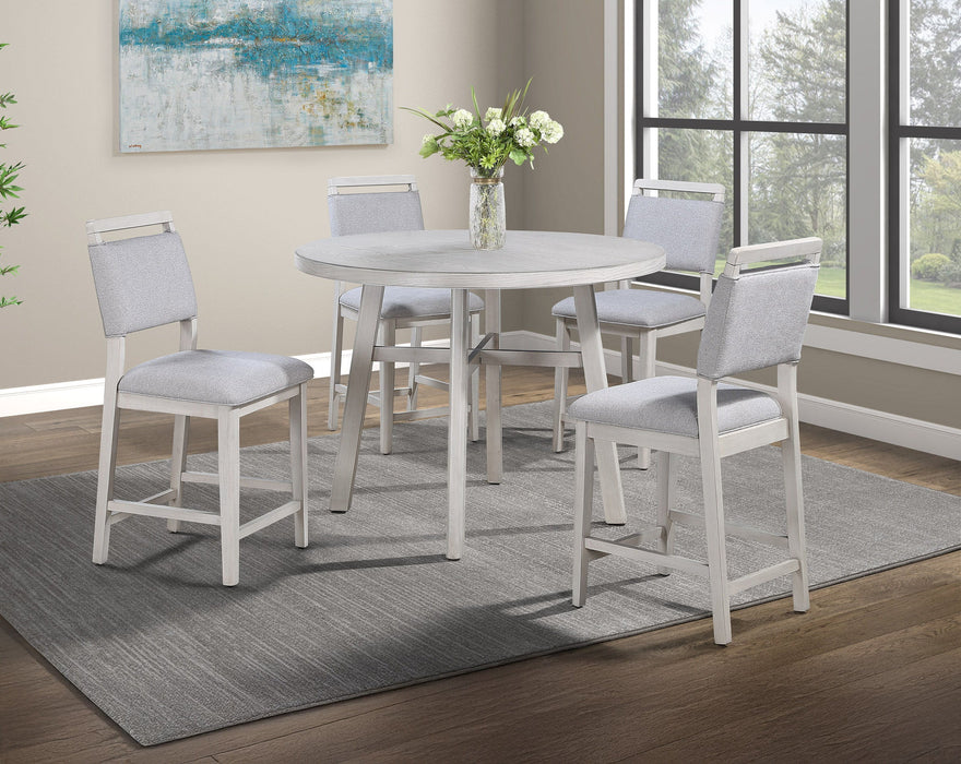 Blanche Round 5Pc Counter Height Dining Set