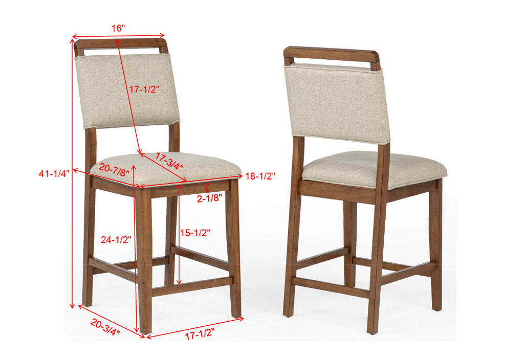 Blanche Brown Counter Height Chair