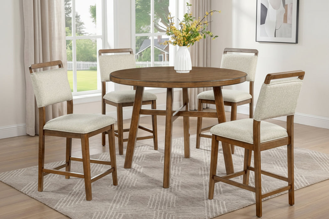 Blanche Brown 48" Round Counter Height Table