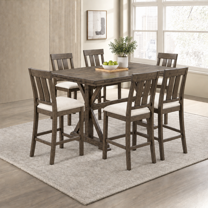 Lloyd Counter Height Dining Room Set in Gray or Oatmeal